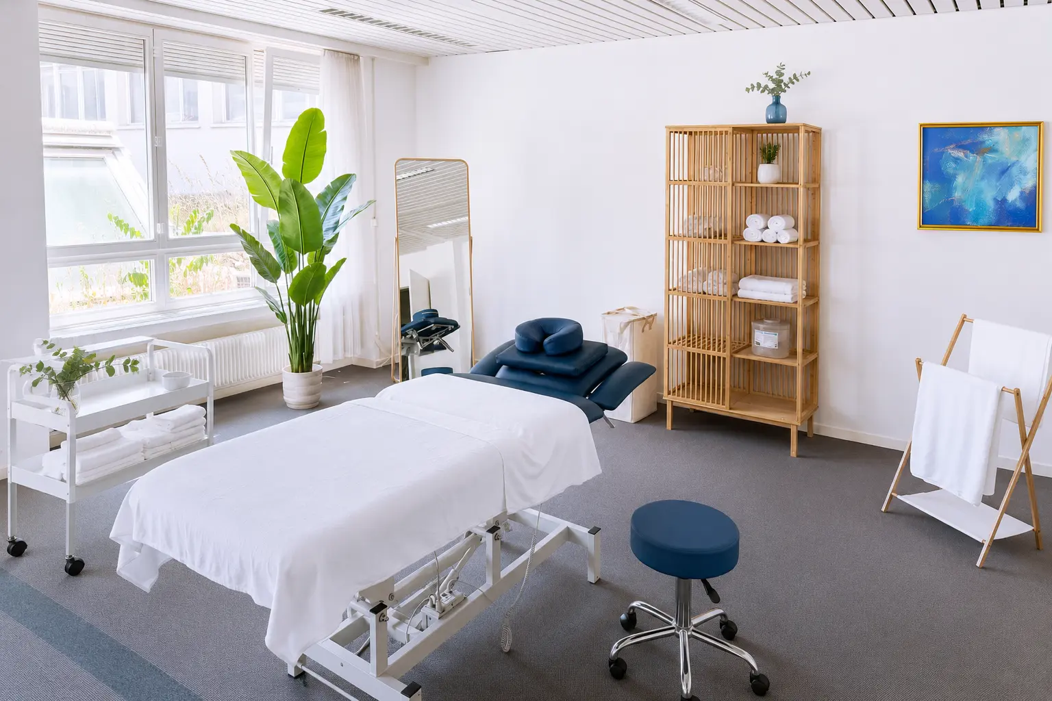 Empfangsbereich und Wartezone im Massage Zentrum Wettingen